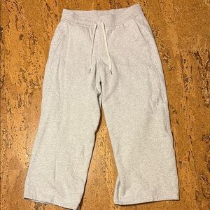 Lululemon Athletica Gray Sweatpants Wide-Leg Joggers